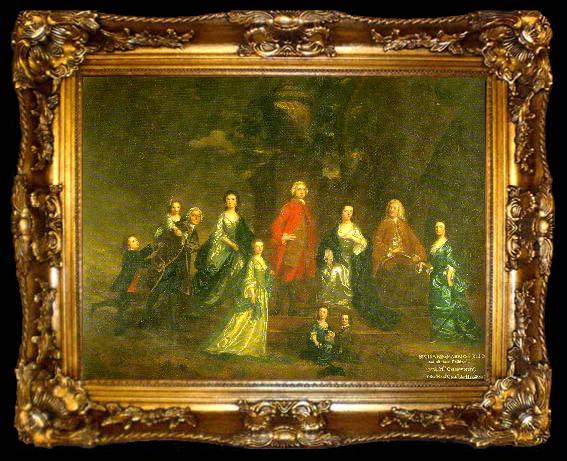 framed  Sir Joshua Reynolds the eliot family, ta009-2